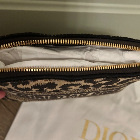 Christian Dior Leopard Printed Cloth Clutch (New; $800) - Picture 2 of 11